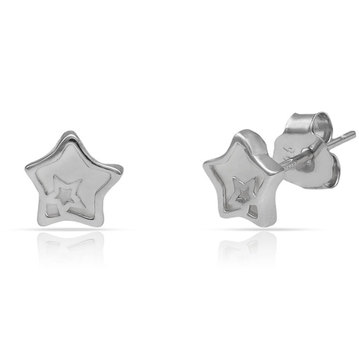 [AG1797] PENDIENTES PLATA 925MM ESTRELLAS NACAR - 7MM