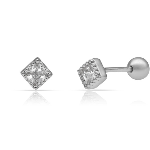 [AG1801] PENDIENTES PLATA 925MM CUADRADOS - 4x4MM
