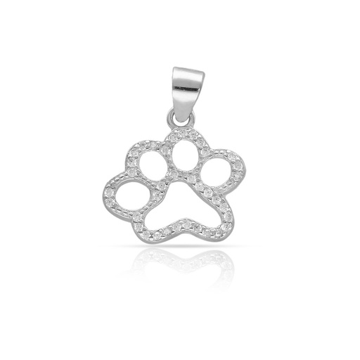 [AG8013] COLGANTE PLATA 925MM HUELLA PERRO - 14x12MM