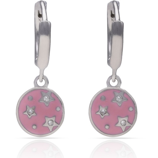 [AG1804] AROS PLATA 925MM ESTRELLAS + ESMALTE - 8MM