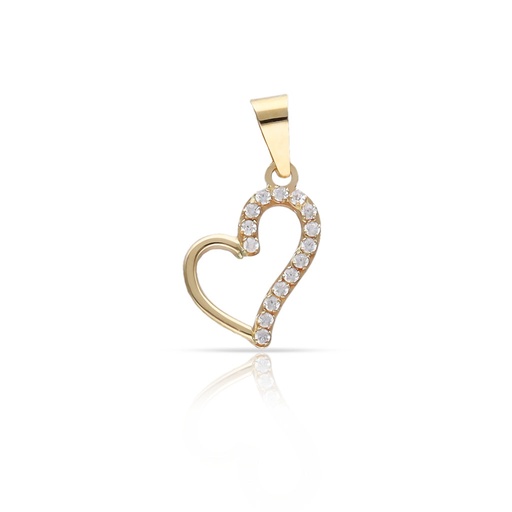 [G1158] COLGANTE ORO 18KL CORAZON CIRCONITAS - 10x11MM