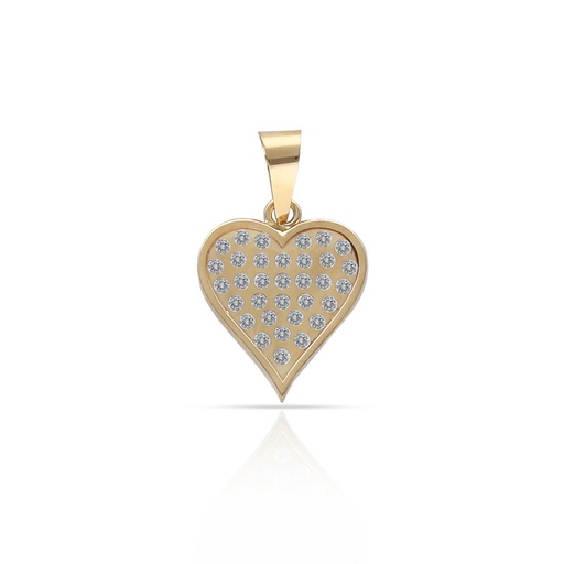 [G1160] COLGANTE ORO 18KL CORAZON CIRCONITAS - 10x11MM