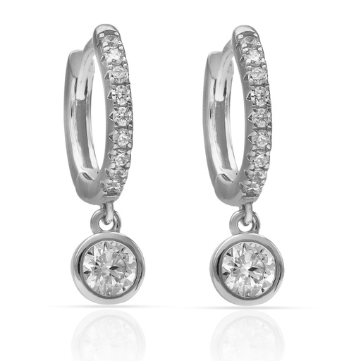 [AG1828] PENDIENTES PLATA 925MM CHATON