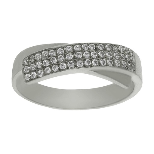 SORTIJA ORO BLANCO 18KL DIAMANTES - STOCK