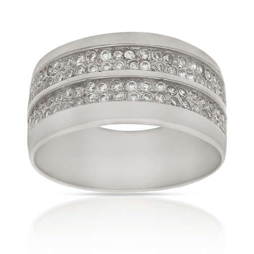 SORTIJA ORO BLANCO 18KL DIAMANTES - STOCK