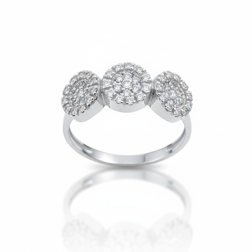 SORTIJA ORO BLANCO 18KL DIAMANTES - STOCK