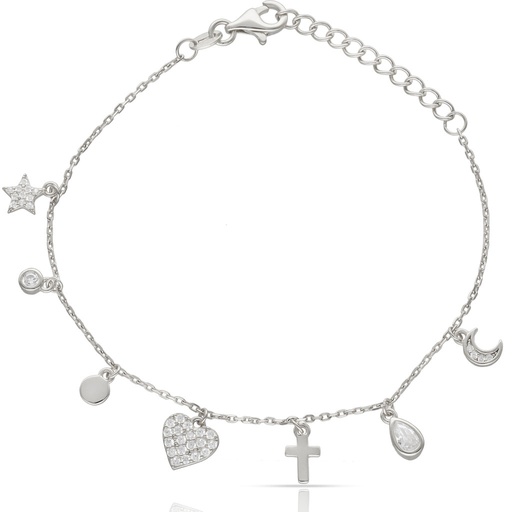 [AG9087] PULSERA PLATA 925MM ABALORIOS