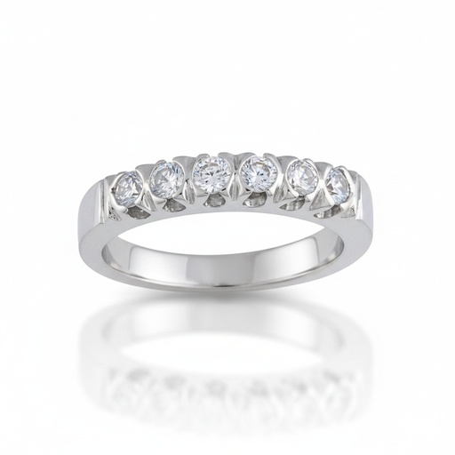 SORTIJA ORO BLANCO 18KL DIAMANTES - STOCK