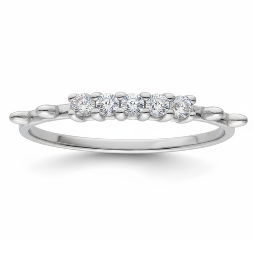 SORTIJA ORO BLANCO 18KL DIAMANTES - STOCK