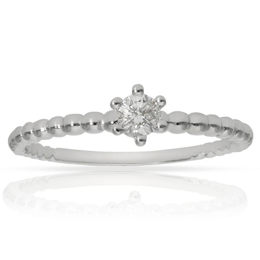 SORTIJA ORO BLANCO 18KL DIAMANTE - STOCK