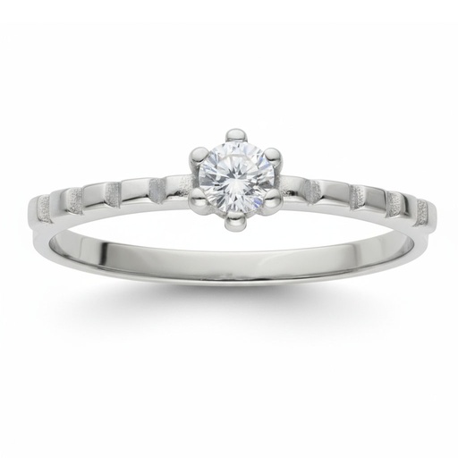 SORTIJA ORO BLANCO 18KL DIAMANTE - STOCK