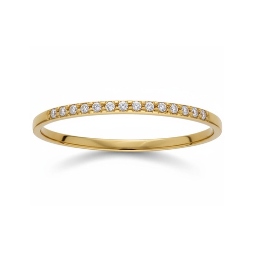 SORTIJA ORO 18KL MEDIA ALIANZA CIRCONITAS