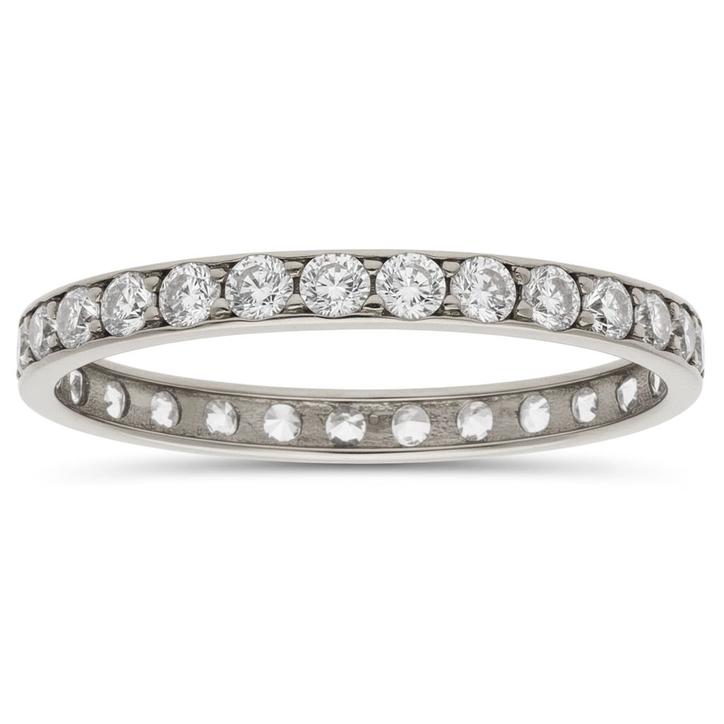 SORTIJA ORO BLANCO 18KL INFINITY CIRCONITAS - 2.50MM