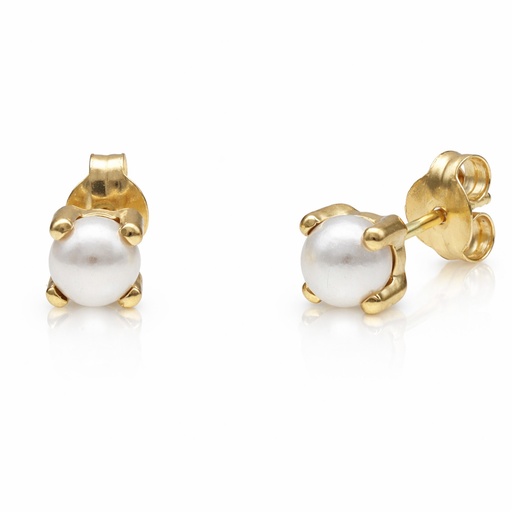 [P1652] PENDIENTES ORO 18KL PERLAS - 4MM