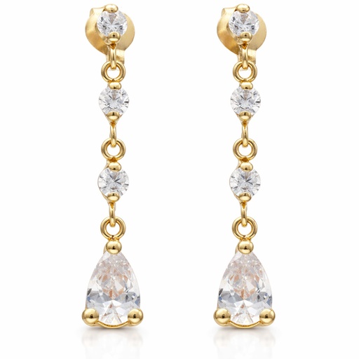 PENDIENTES ORO 18KL CIRCONITAS - 5x25MM