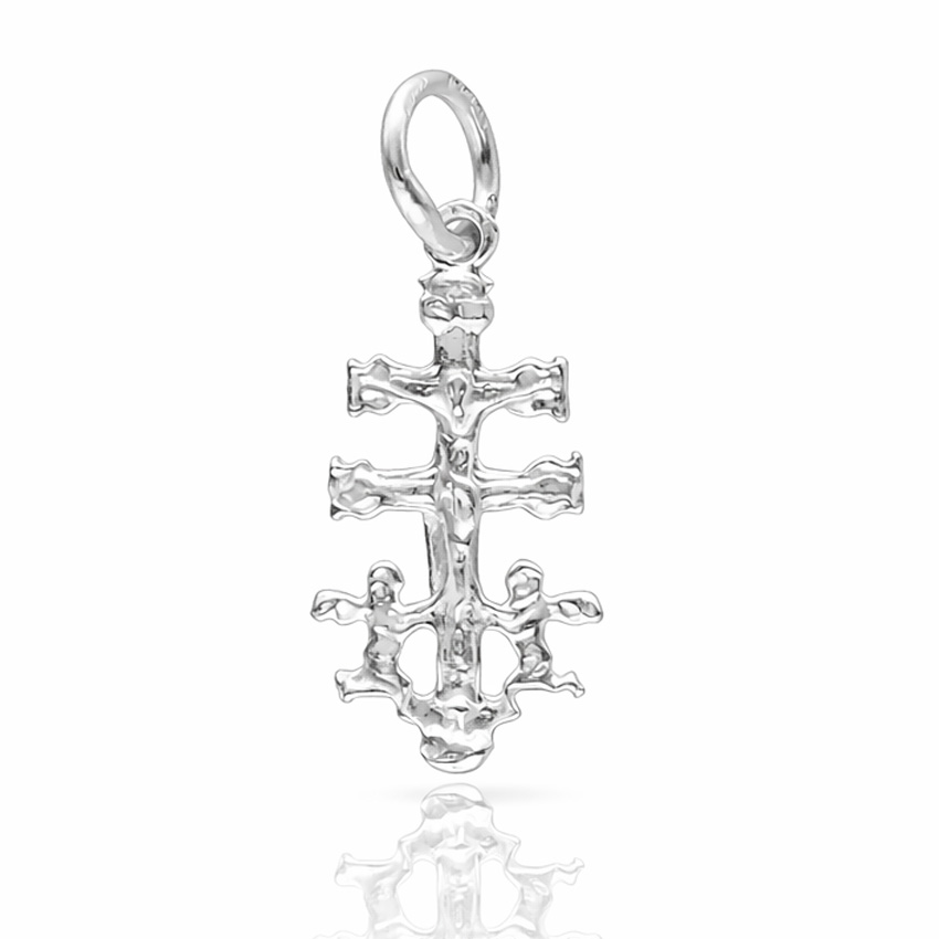 CRUZ PLATA 925MM CARAVACA PEQUEÑA - 7x16MM