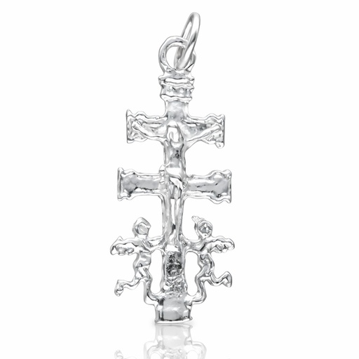 [AG8050] CRUZ PLATA 925MM CARAVACA CRISTO - 10x23MM