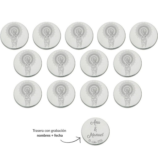 [ST6029] ARRAS PERSONALIZADAS V. DEL PILAR · ACERO PLATEADO