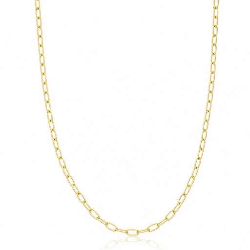 CADENA PLATA CHAPADA EN ORO ESLABON ALARGADO - 1.60MM