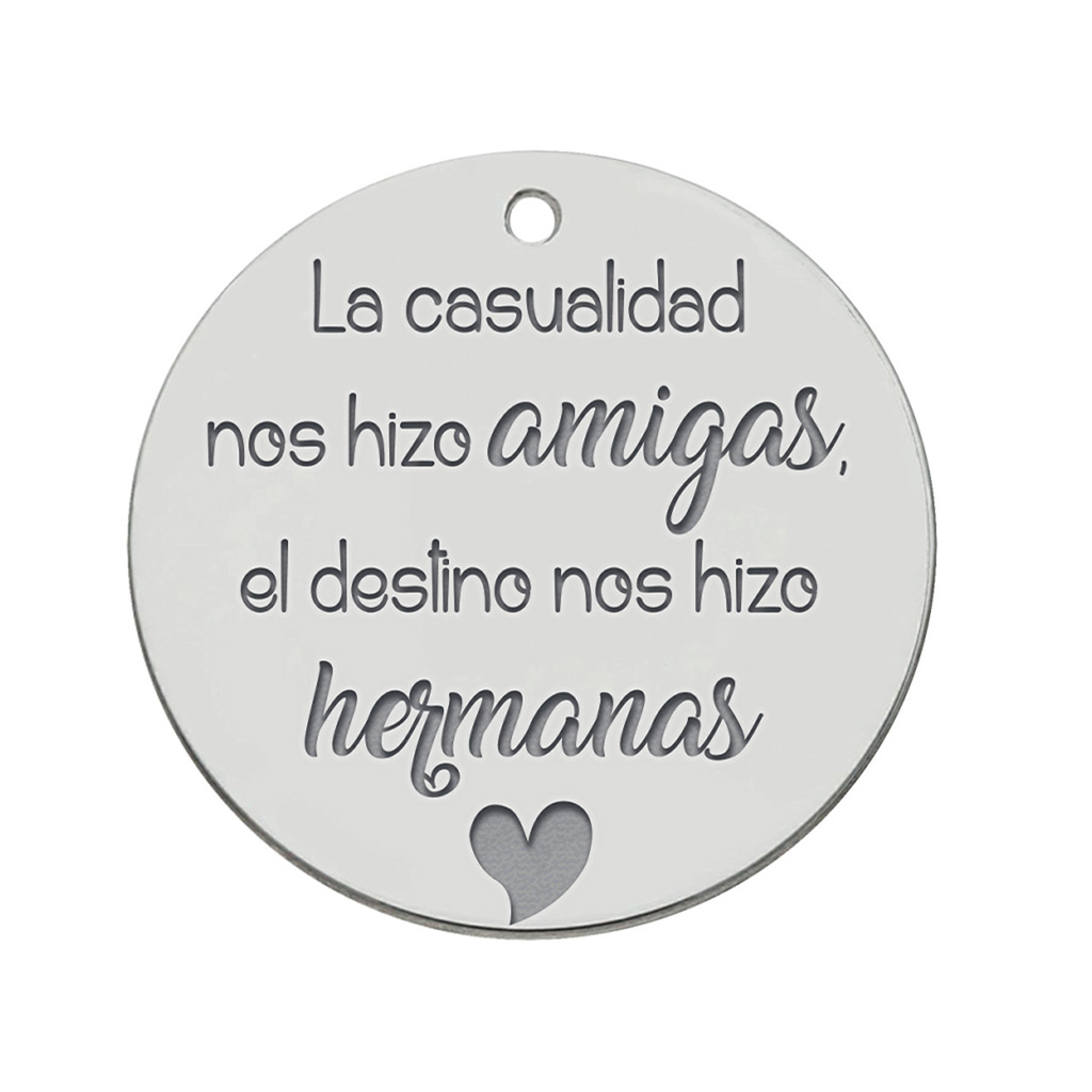 MI HISTORIA - ABALORIO PLATA 925MM AMIGAS Y HERMANAS