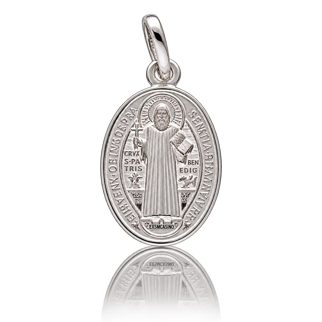 MEDALLA PLATA 925MM SAN BENITO OVAL - 13x21MM