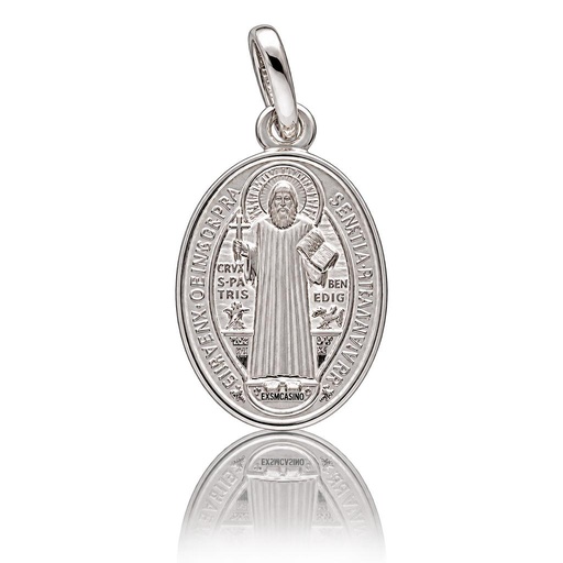 MEDALLA PLATA 925MM SAN BENITO OVAL - 13x21MM